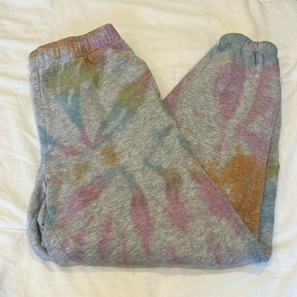 Pacsun XS tie dye drawstring sweatpants with elastic bottom with pockets